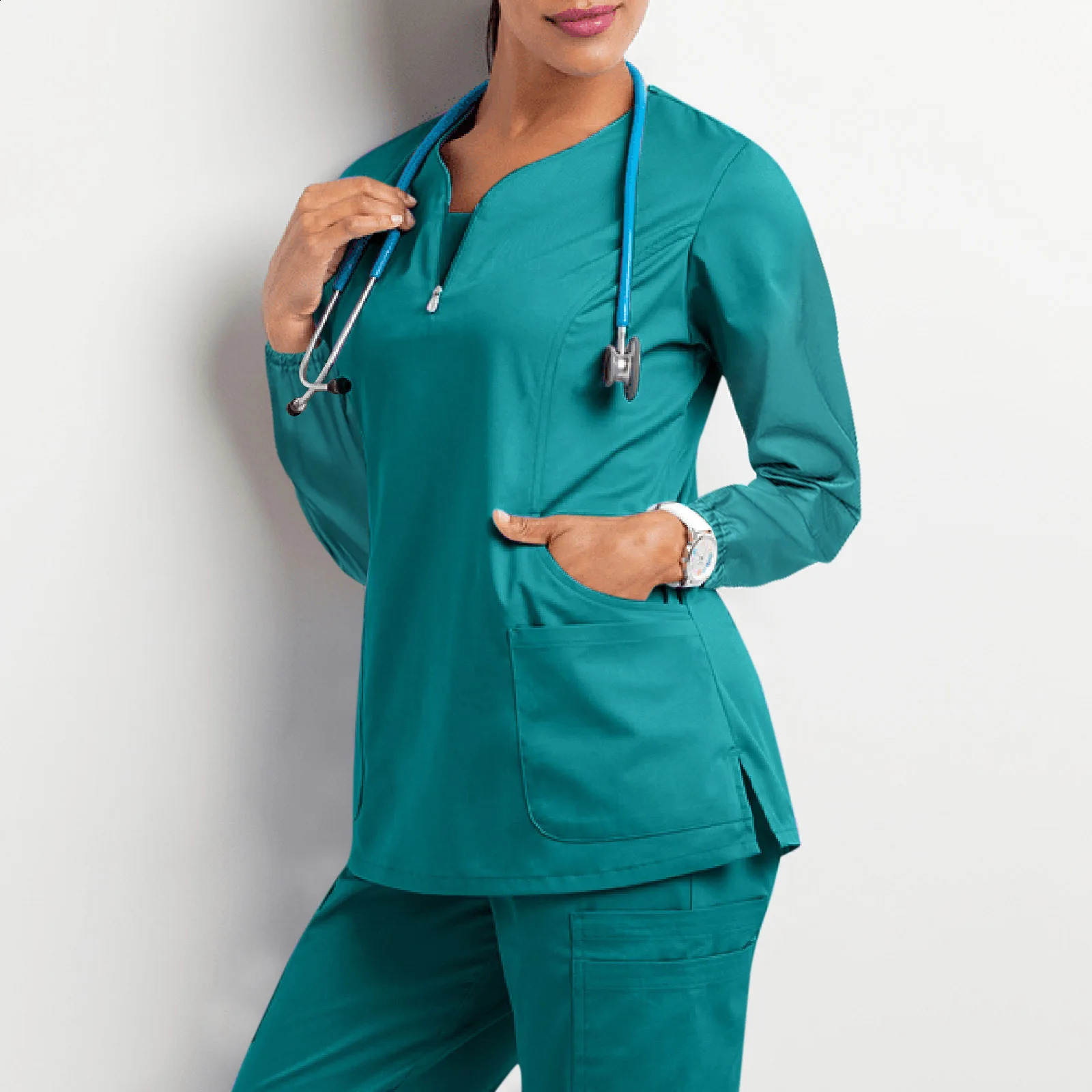 Autumn and Winter Operating Room Hand Washing Uniform Womens Long-sleeved Workwear Nurse Surgeon Isolation Overalls 240815