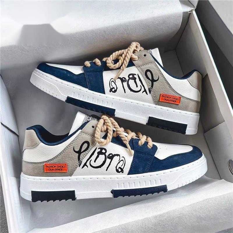 NXY Spring Mens Breathable Canvas Shoes for Male Students Trendy and Versatile White Shoes Thick Soled Sports and Leisure Board Shoes