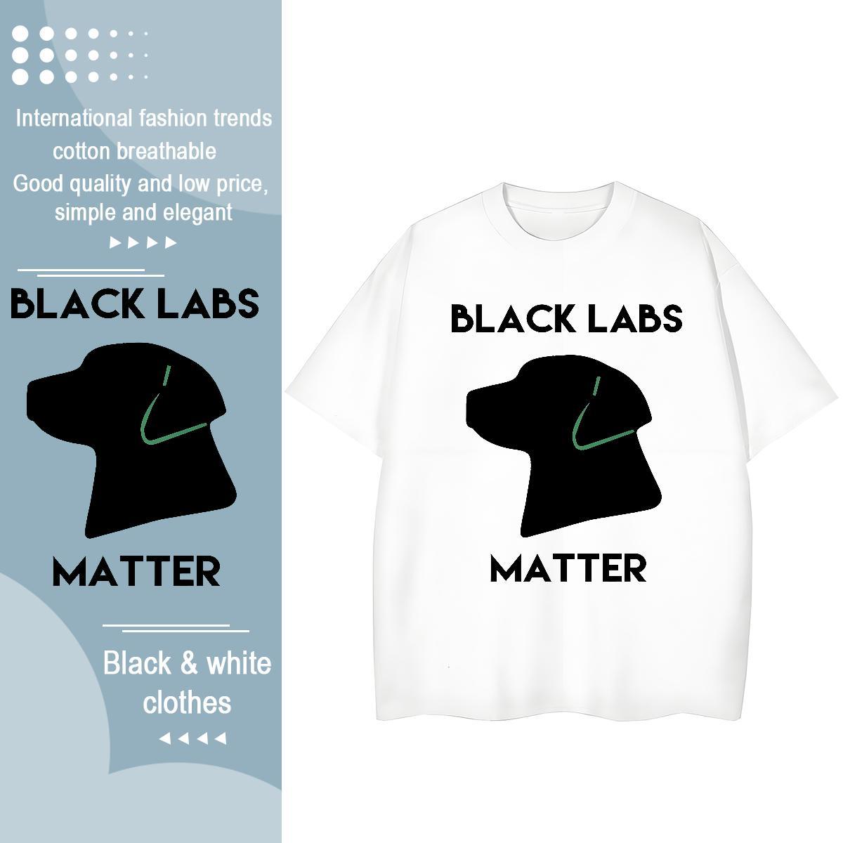 2024 Designer T Shirt For Woman Short Sleeve O-Neck 100% Cotton 230g Couples T Shirts Black Oversized dog Sports Casual Comfortable Tops