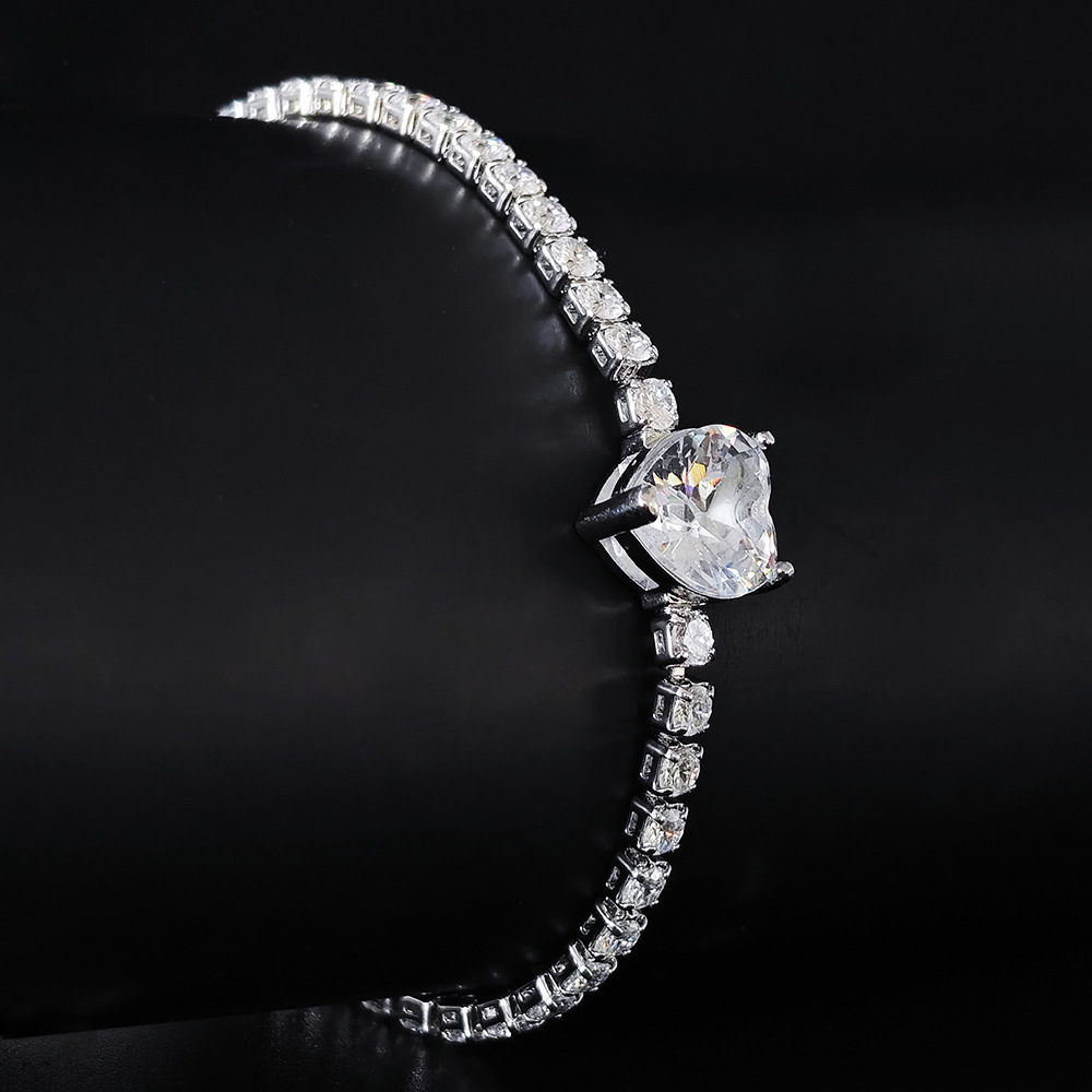 Elegant White Gold Fill Cubic Zirconia Tennis Bracelet for Women