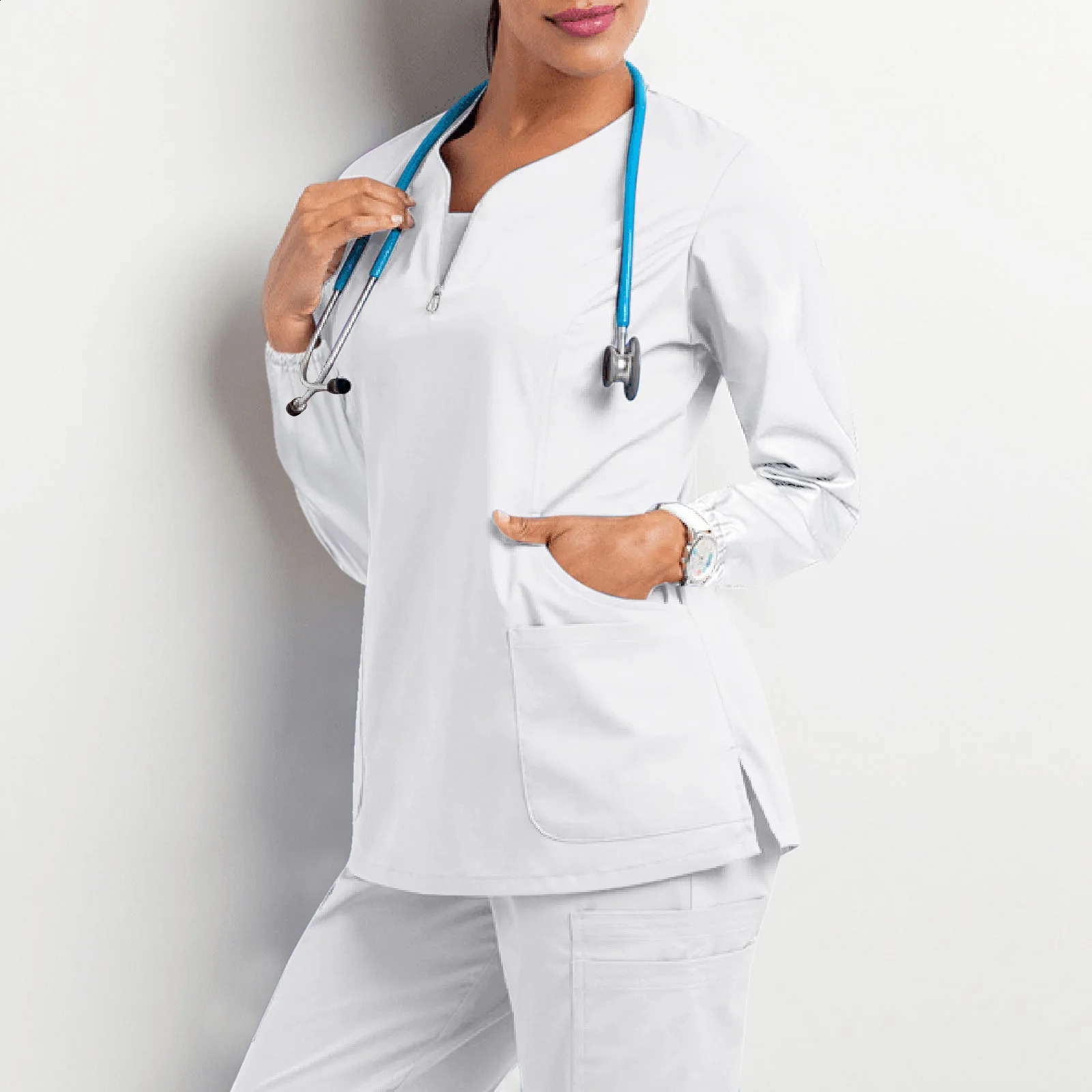Autumn and Winter Operating Room Hand Washing Uniform Womens Long-sleeved Workwear Nurse Surgeon Isolation Overalls 240815