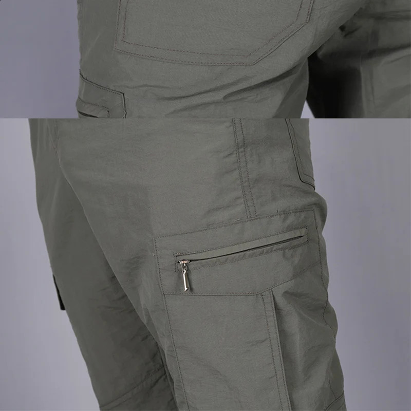 Men Pants Casual Cargo Pants Tactical Trousers Male Plus Size Breathable Waterproof Multi-Pockets Pant Size S-5XL Plus Size 240810