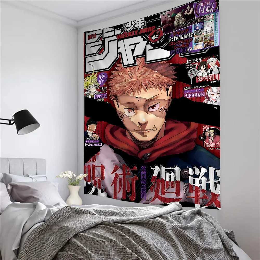 Jujutsu Kaisen Anime Hippie Wall Hanging Tapestries for Living Room Home Dorm Decor Art Home Decor Y240816 - view 7