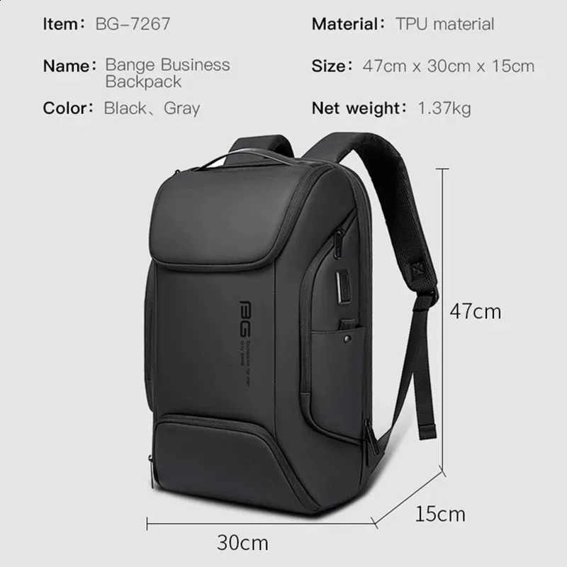 BANGE Arrival Laptop Backpacks Multifunctional with WaterProof Big Capacity Daily Work Business Backpack Back Pack Mochila 240815Z