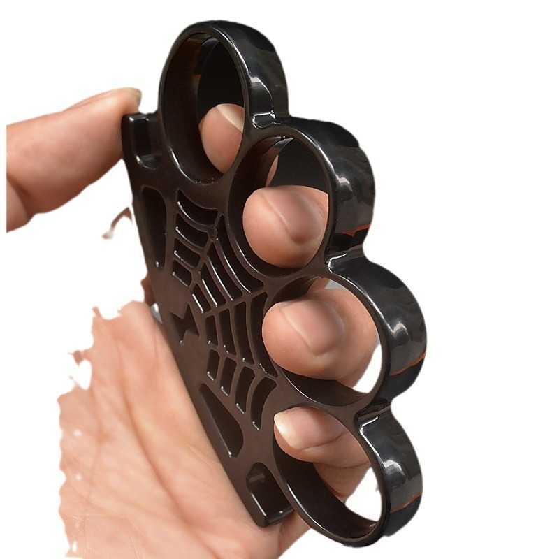 Brass knuckles Spider web tiger outdoor fiess joint copper four finger tool ring fist clasp S2481606 - view 6