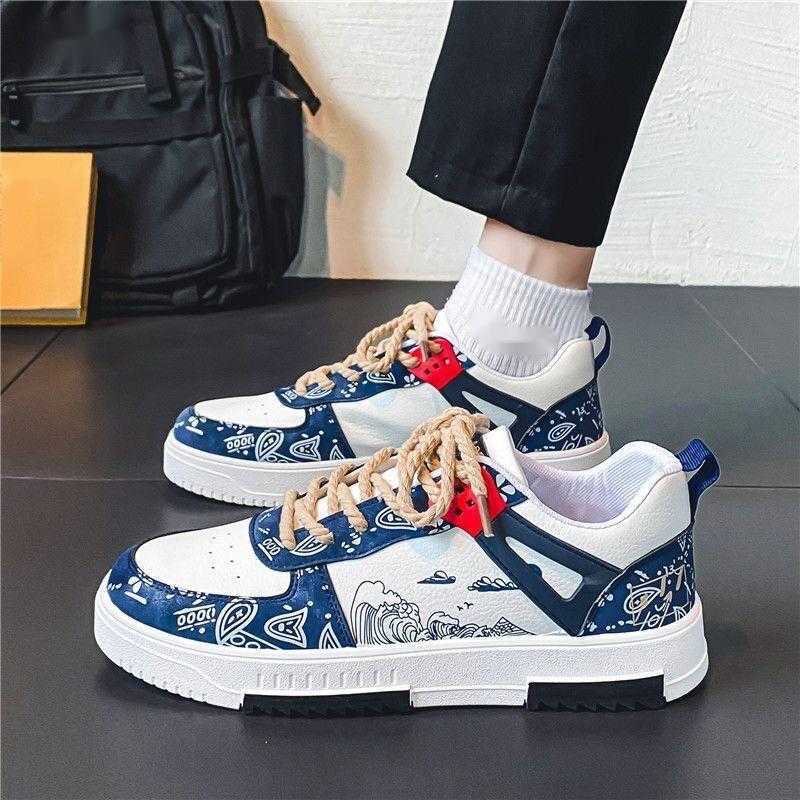 NXY Mens Shoes Summer Breathable Canvas Shoes for Male Students Korean Version Trendy Versatile White Shoes Thick Soled Sports Board Shoes for Men