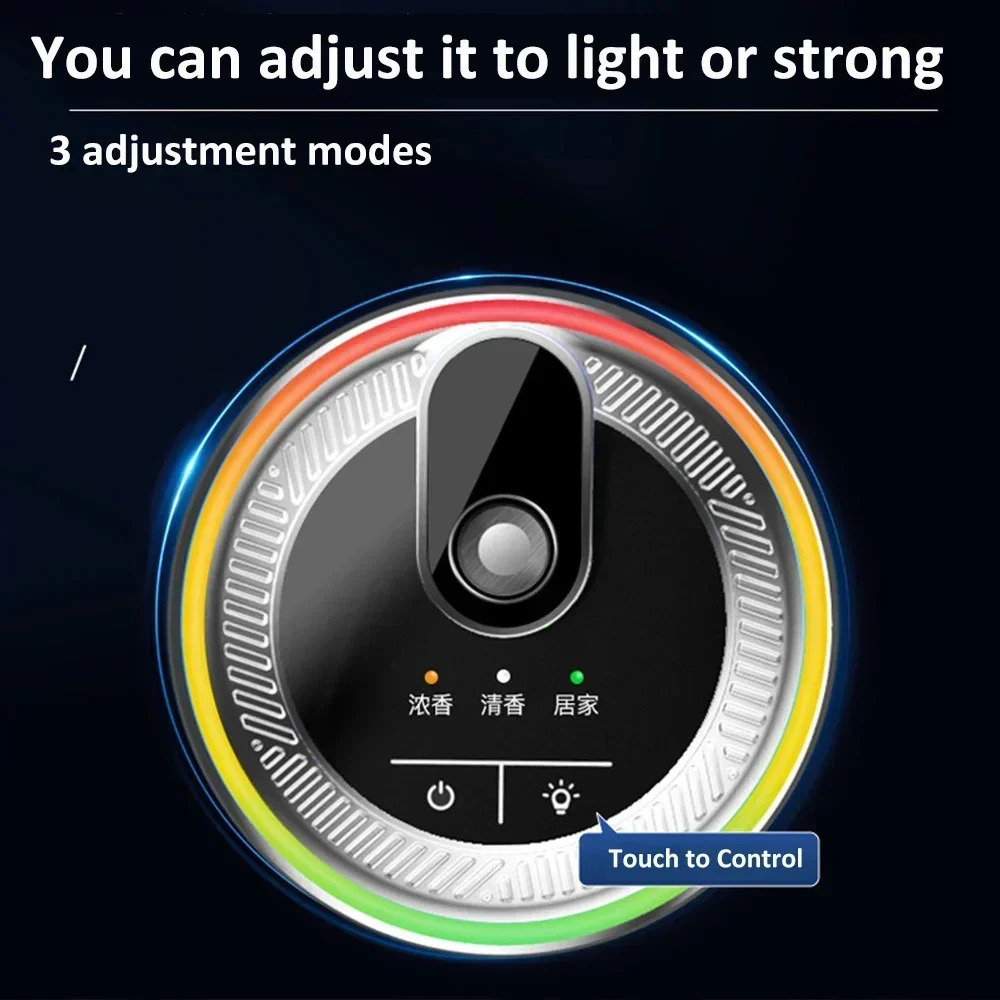 Smart Car Humidifier Essential Oil Diffuse Air Freshener Mini Diffuser Scent Aromatherapy with LED Colorful Light 240815