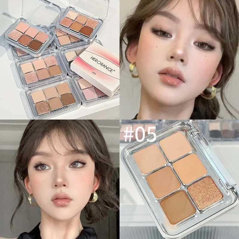 Grey Rose Shimmer Matte Eyeshadow Palette 6 Colors Glitter Earth Color Low Saturation Eye Shadow Pigment For Lasting CosmeticsW241212