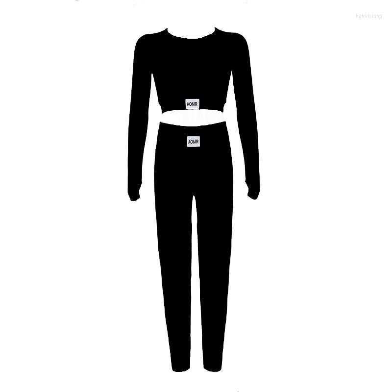 Yoga Outfit Womens Two Piece Pants Set Women Sportswear Workout Clothes For Sport Sets Suits Fitness Long Sleeve Yoga Leggings S2412306