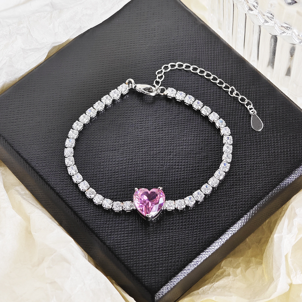 Elegant White Gold Fill Cubic Zirconia Tennis Bracelet for Women