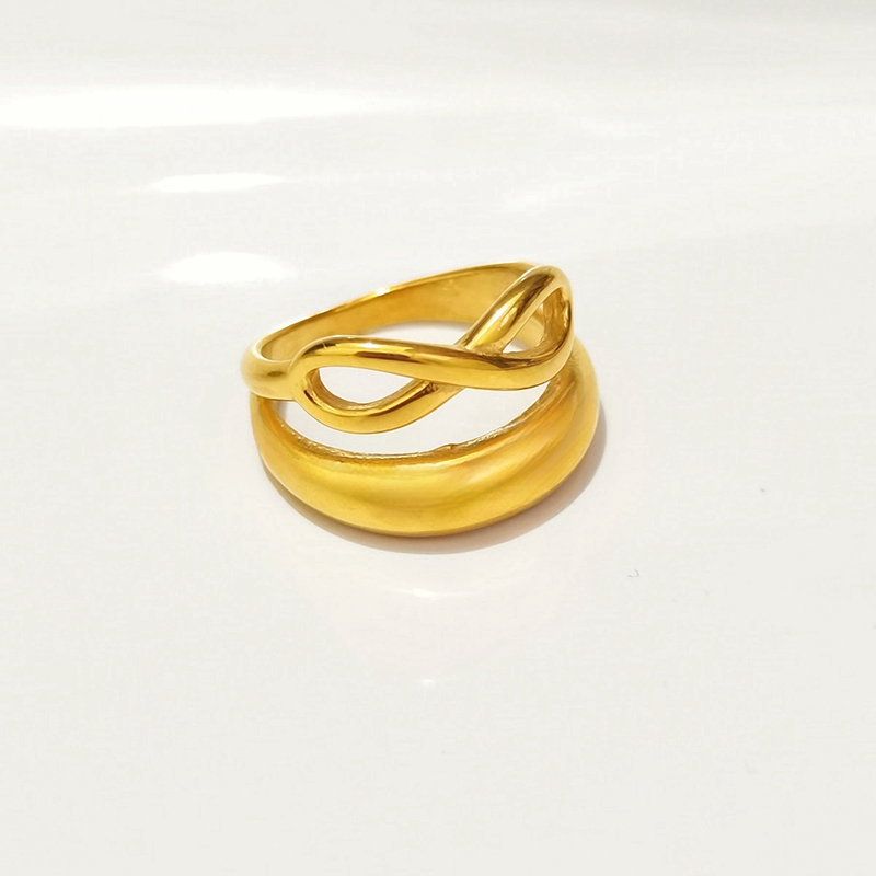 Ring love hollow ins niche cold wind lips irregular female ring surface plating 18K real gold preservation finger ring