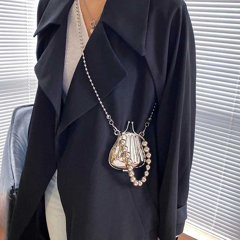 Fashion Metal Lipstick Bag for Women Luxury Dinner Bag Designer Shell Bag High Quality Shoulder Bags Cute Purses Crossbody Bag CI24816