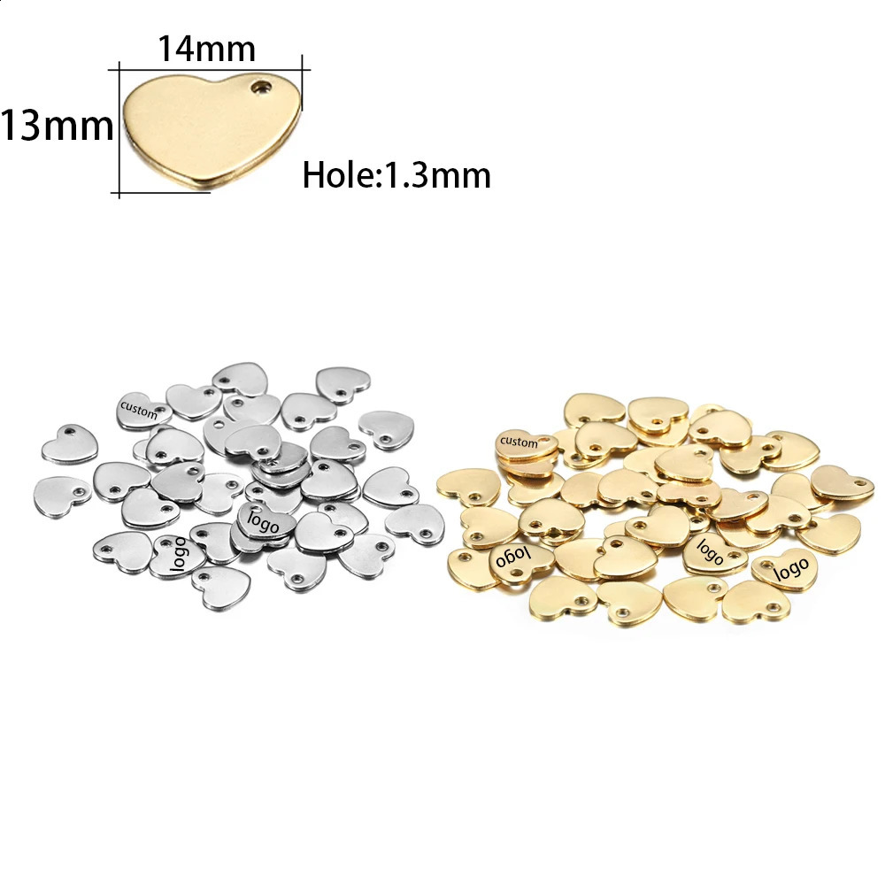100pcs Customized Laser Engrave Name Stainless Steel Personalized Tags Custom For DIY Necklace Pendant Charms 250222