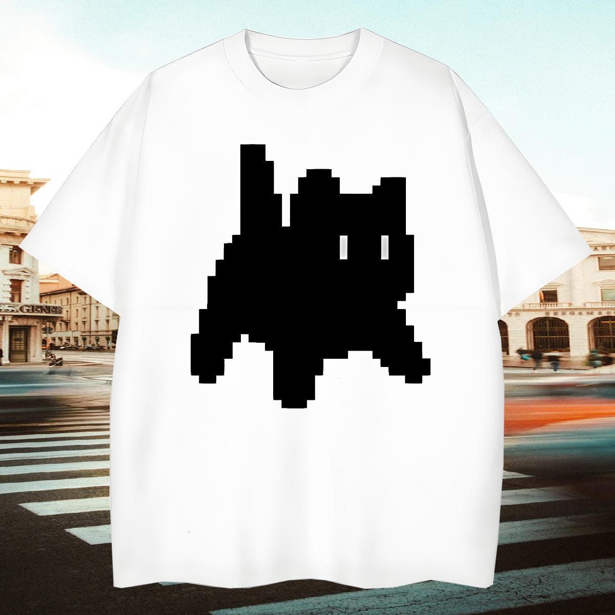 TOP Quality Tshirt for Man Woman Casual Daily Wear 100% Cotton 230g DIY O-Neck Short Sleeve cat T shirt Fashion Casual Tees