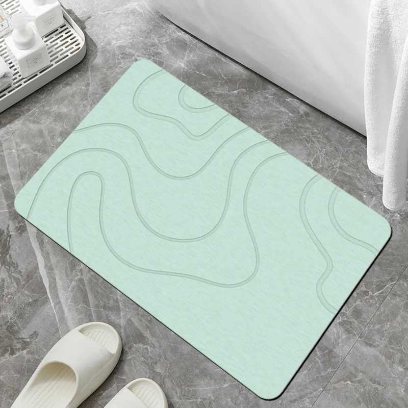 Antislip Stone Bath Mat Diatomite Quick Absorbent Easy Clean for Bathroom KitchenM240816