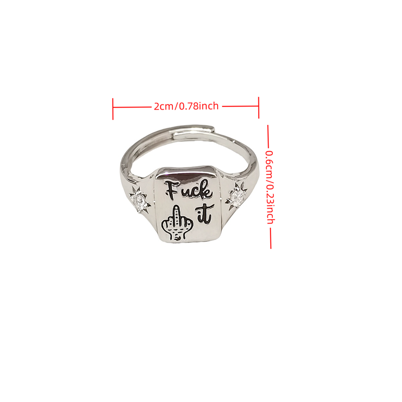 Designer ring Europe and the United States hot personality letters INS wind English men and women with the same paragraph open ring