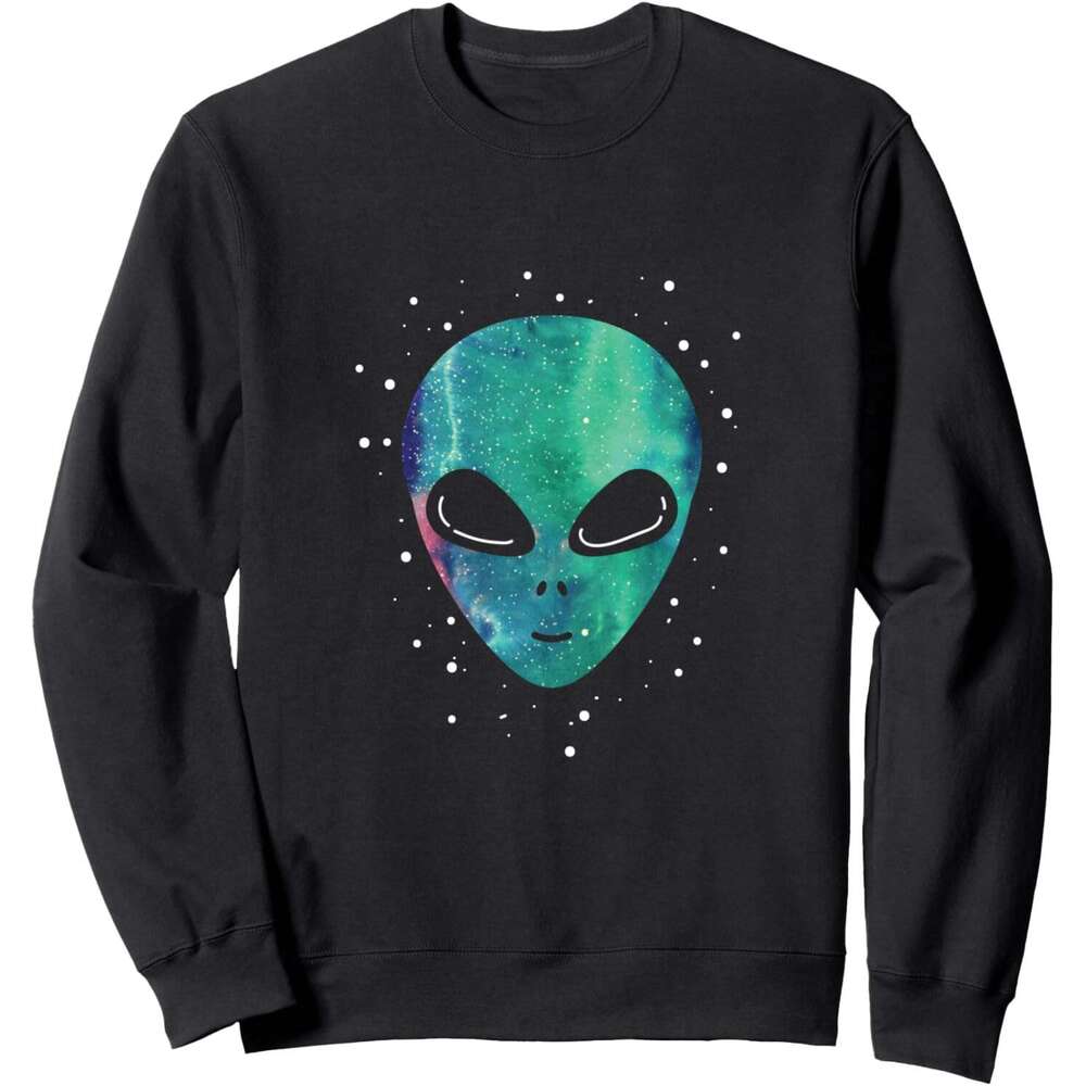 Long Sleeve Shirts For Men Sweatshirt Head Starry Night Sky Alien Lover Funny Gift Sweatshirt T Shirt Graphic Tee Streetwear Casual Tops Clothes sweat