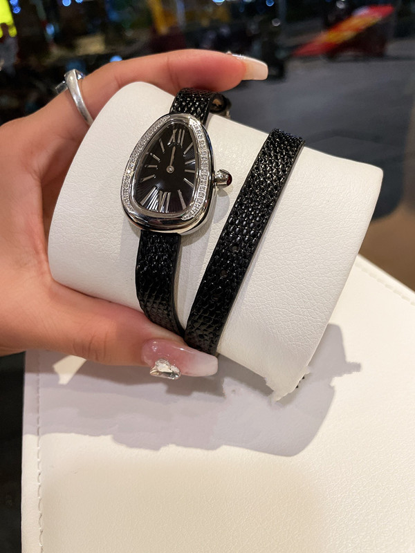 New Women's Watch SV 23mm Swiss Quartz Movement Serpentine Aesthetics Inlaid Diamond Watch