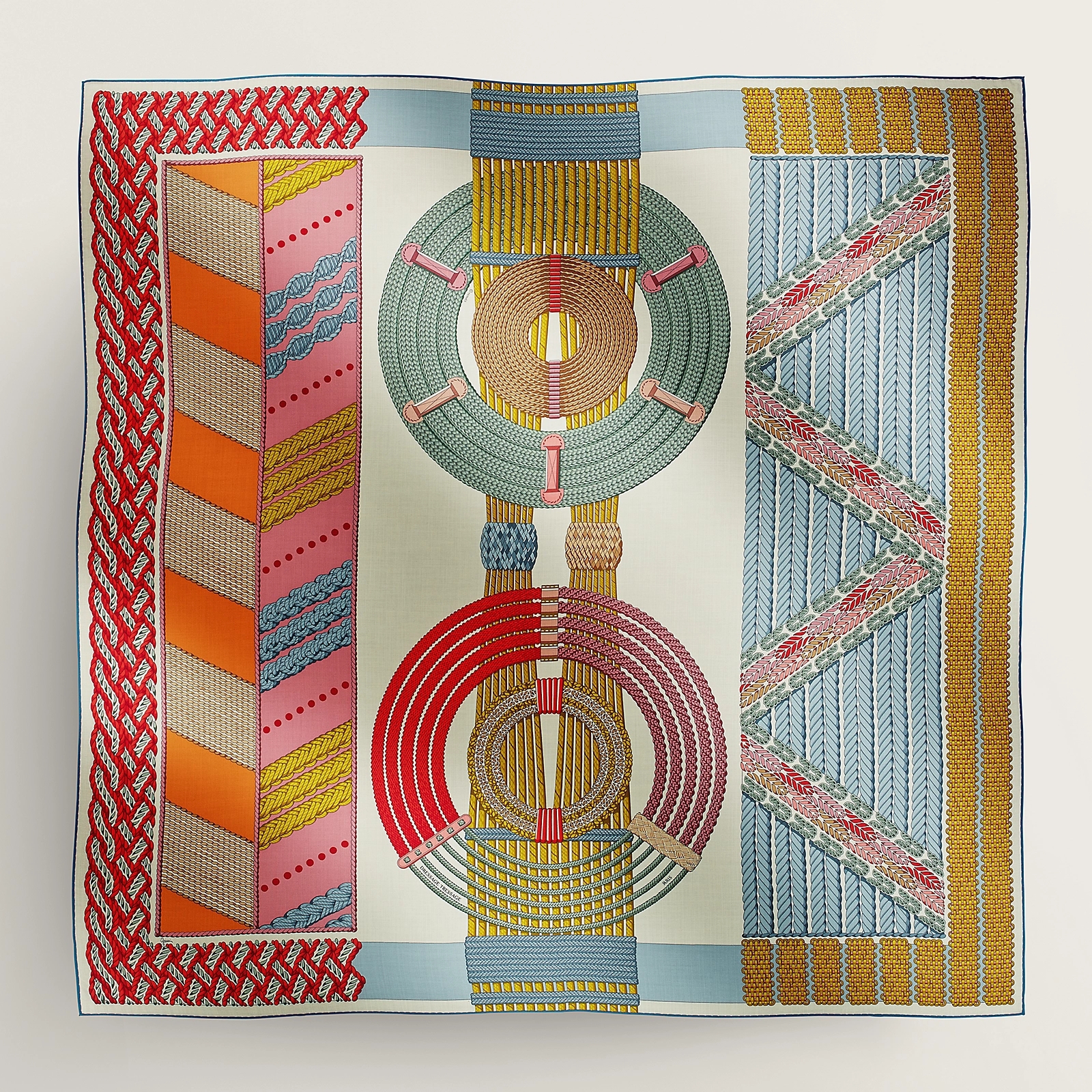 Silk Scarf Double-sided made of hand-rolled-edge cashmere and silk Scarves Womens four Season Shawl brand H Dressage tressage new year Christmas shawl