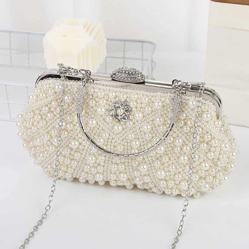 Diamond Carrying Bag Versatile Beaded Evening Dress Popular Fashion Metal Chain Shoulder Bag Handmade Beaded Embroidery Bag CL240816