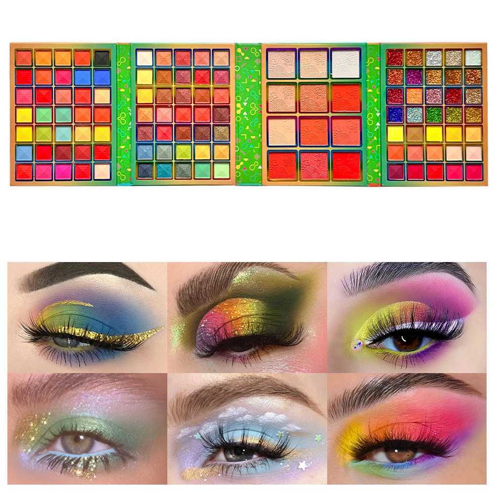 117 Color eye shadow Palette Color Folding Style Makeup Palette Glass Shiny Finish Makeup Gifts Cosmetics Charming EyesW241212