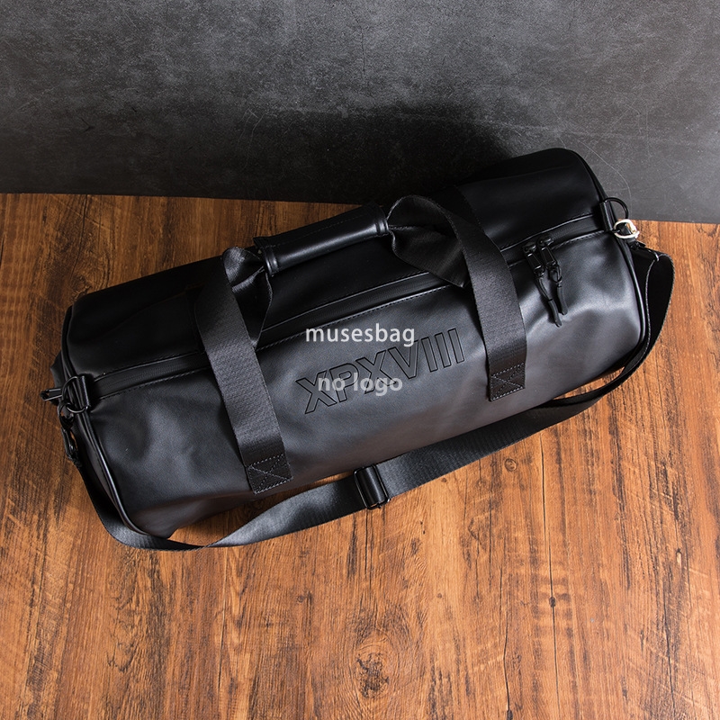 Fitness bag Male and female PU leather large capacity handbag fashion brand dry wet separation swimming sports bag travel luggage bag