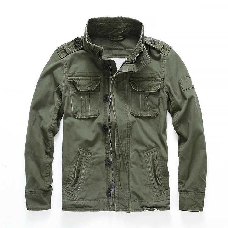 Casual clothing mens oversized camouflage jacket sports jacket thick denim jacket mens green military winter camouflage jacket mens XXLW240711