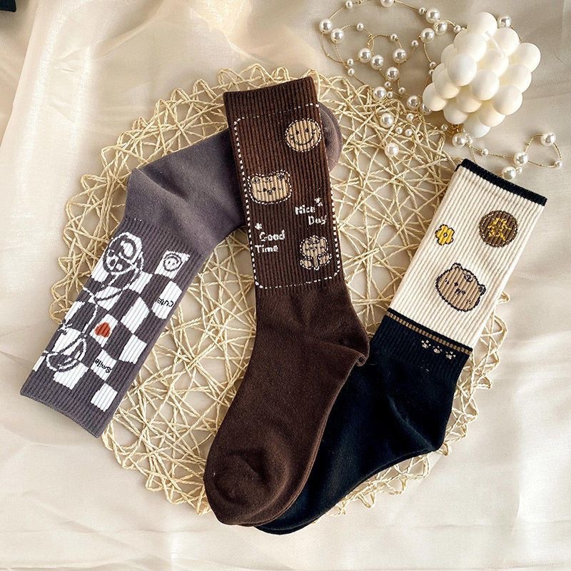 Korean Version Versatile Thick High Tube Cotton Socks for Kids