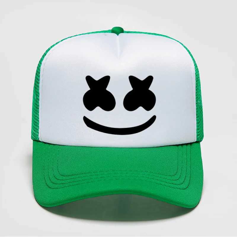 Kids Fashion Trend Marshmello Electro-DJ Peripheral Sunshade Light Breathable Comfortable Net Baseball CapY240815