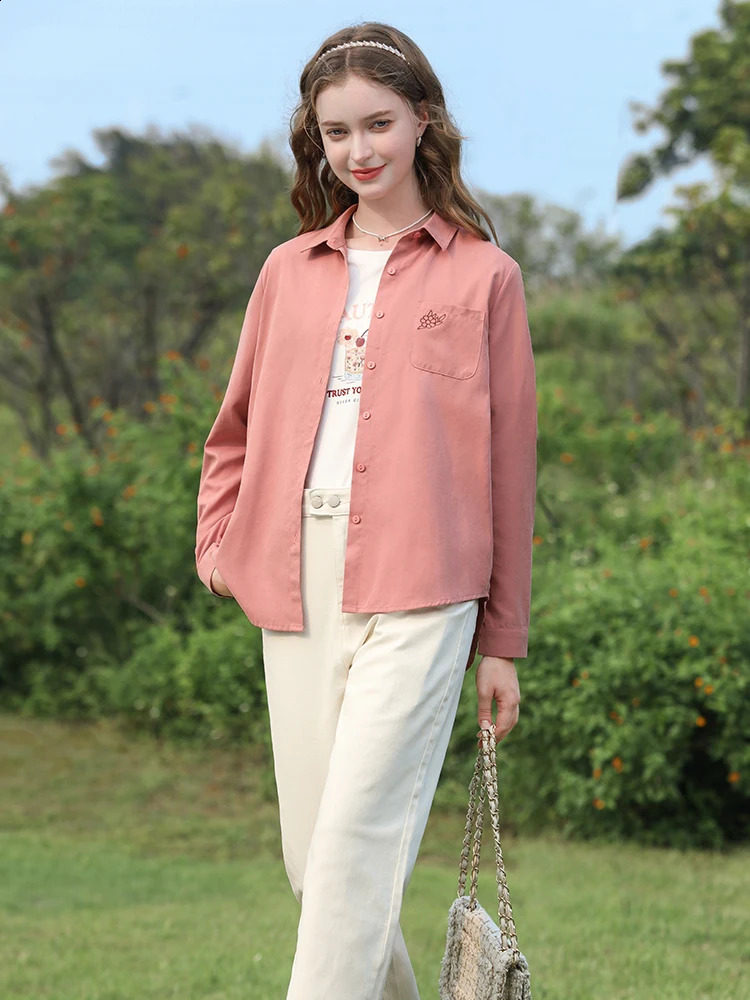 I like your pink French embroidery spring womens shirt style chic beautiful gentle trendy top 2241055465 240814