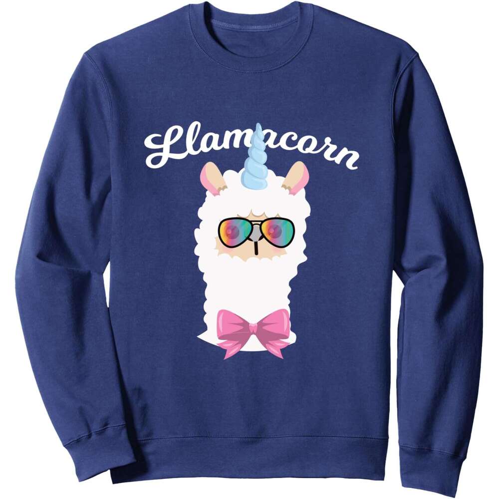 Long Sleeve Shirts for Men sweatshirt Llaorn Animal Lover Funny Llama Unicorn Gift Sweatshirt T shirt Tee Streetwear Casual tops clothes