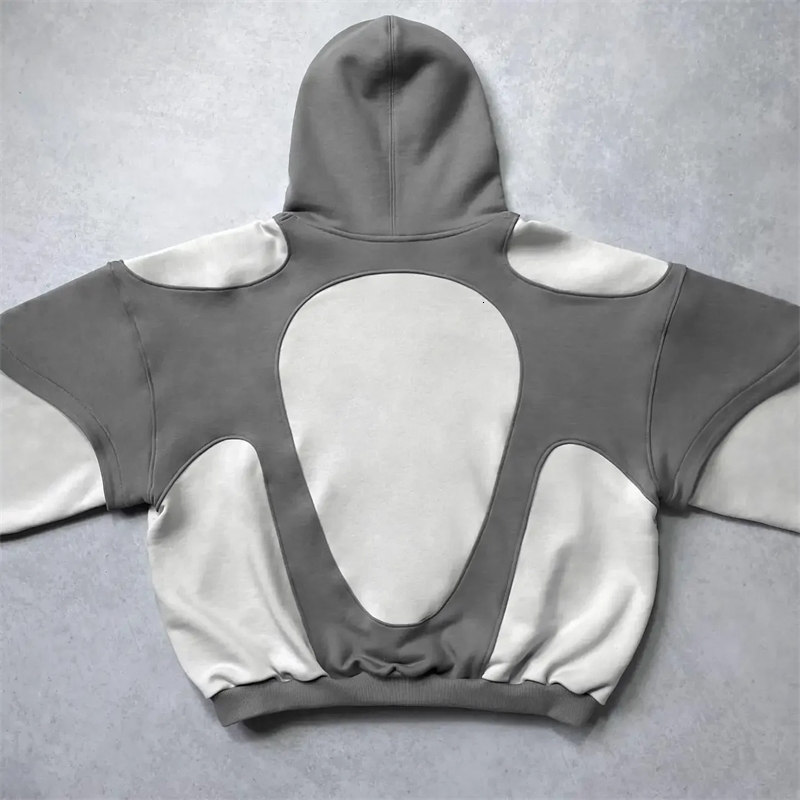 Retro casual Y2K personalized pullover super large hooded sweater Gothic punk Harajuku street letter big print graffiti 240816