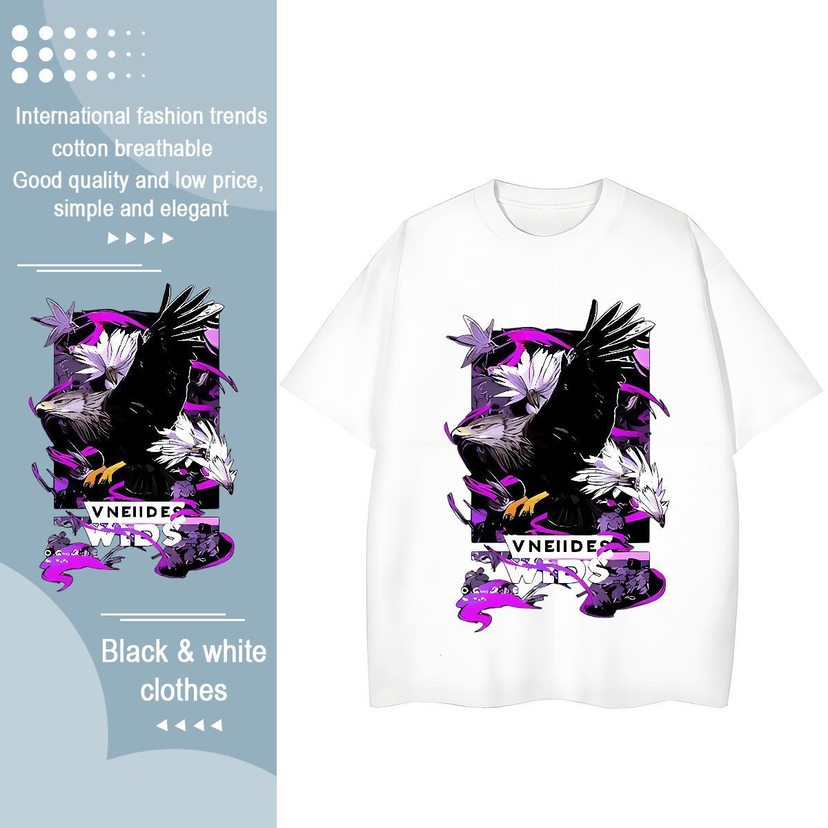 2024 Casual Womens T Shirts Breathable Short Sleeve 230g Cotton Couples T Shirts Custom Print Oversized eagle Sport Designer Polos