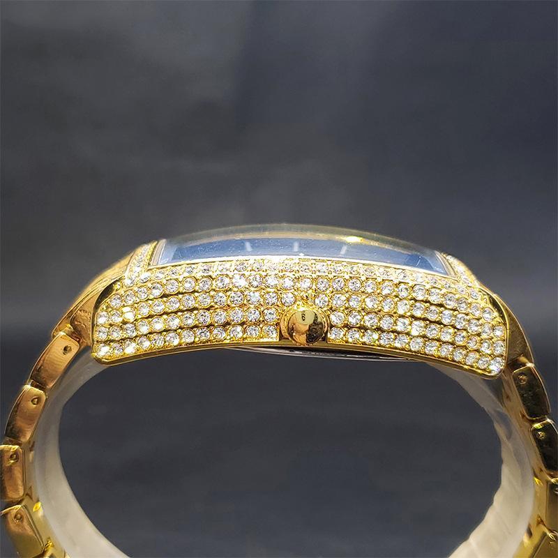 Starry Frank full dia tonneau watch style high-end men's wormhole concept hip-hop trend free shipping