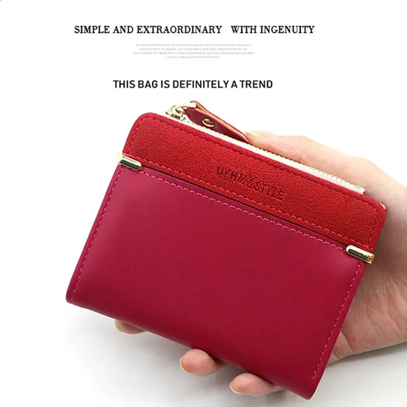 Fashion Simple Elegant Short Ladies Coin Purse Women Card Holder Small Wallet Female Mini Clutch for Girl 240816 242c 4 Y260206
