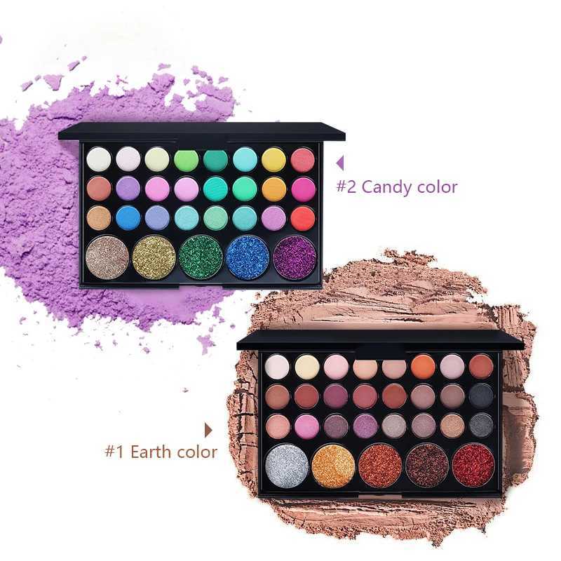 9/16/29/40 Colors Glitter Eyeshadow Palette With Makeup Mirror lescent Matte Shimmer Pigment Long Lasting Eye Shadow MakeupW241212