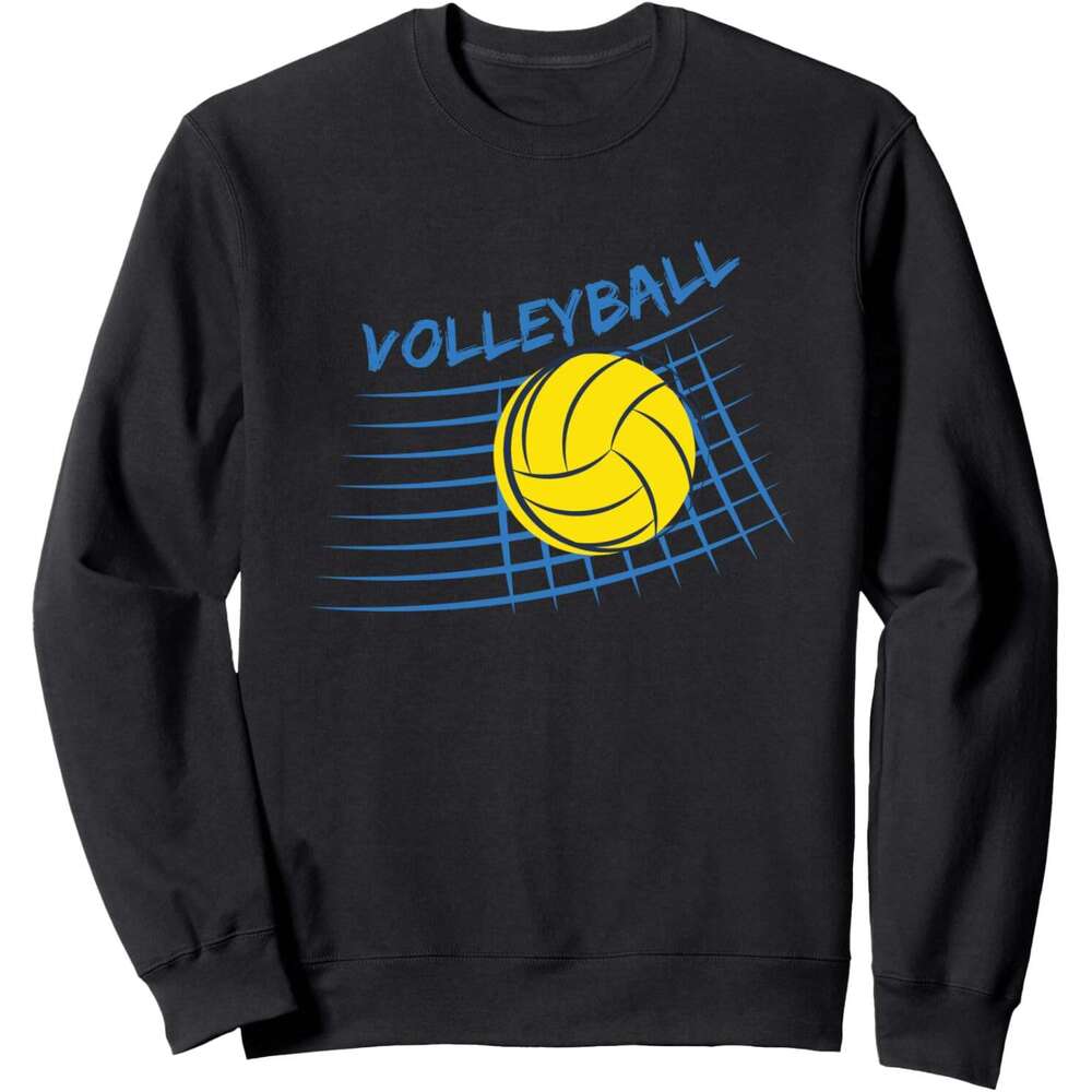 Long Sleeve Shirts For Men Sweatshirt Volleyball Yellow Crash Ball Ace Sport Gift Sweatshirt Graphic Tee Streetwear Casual Tops Clothes sweatshirts