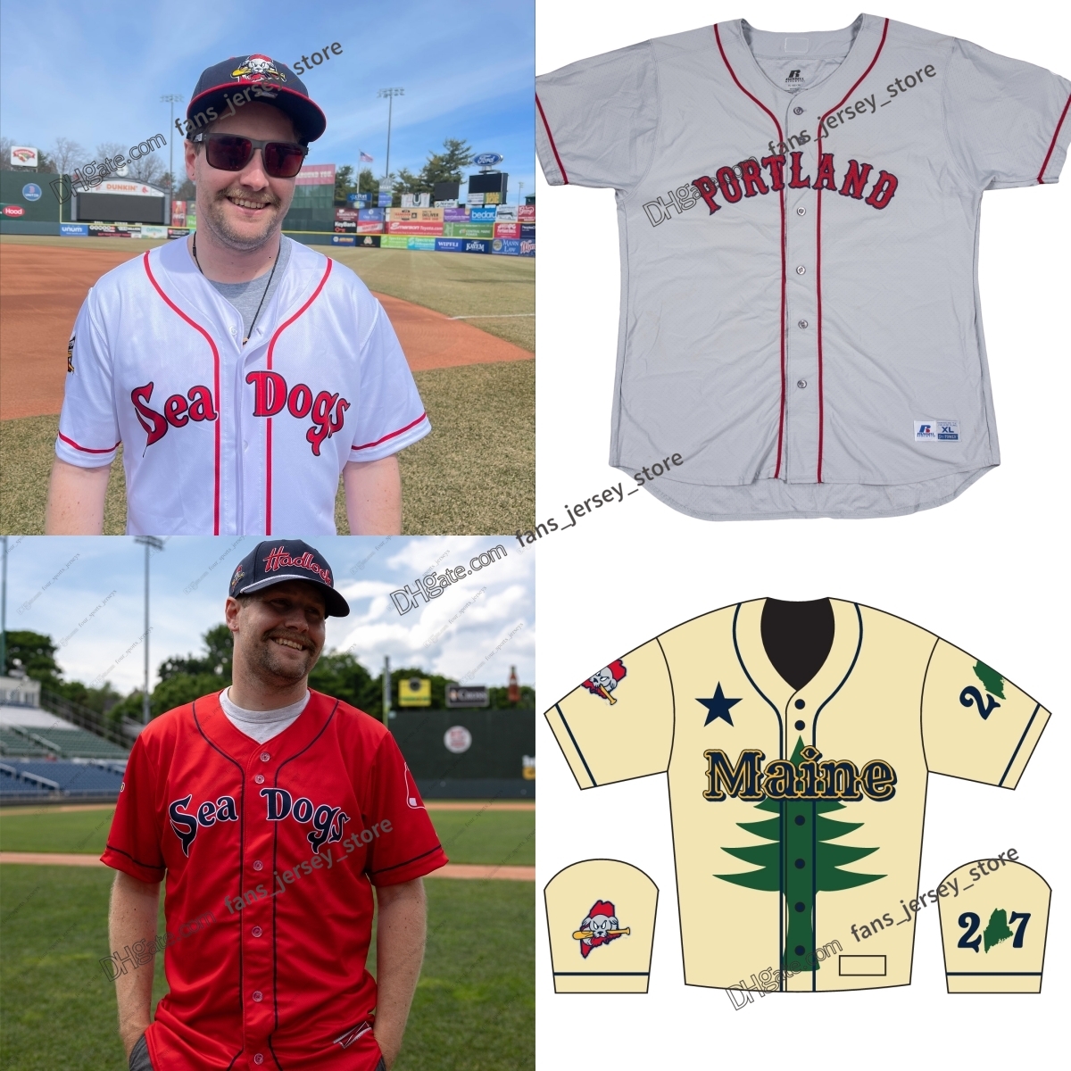 Portland Sea Dogs Baseball Jersey Custom Jersey Any Name Number Stitched Jerseys