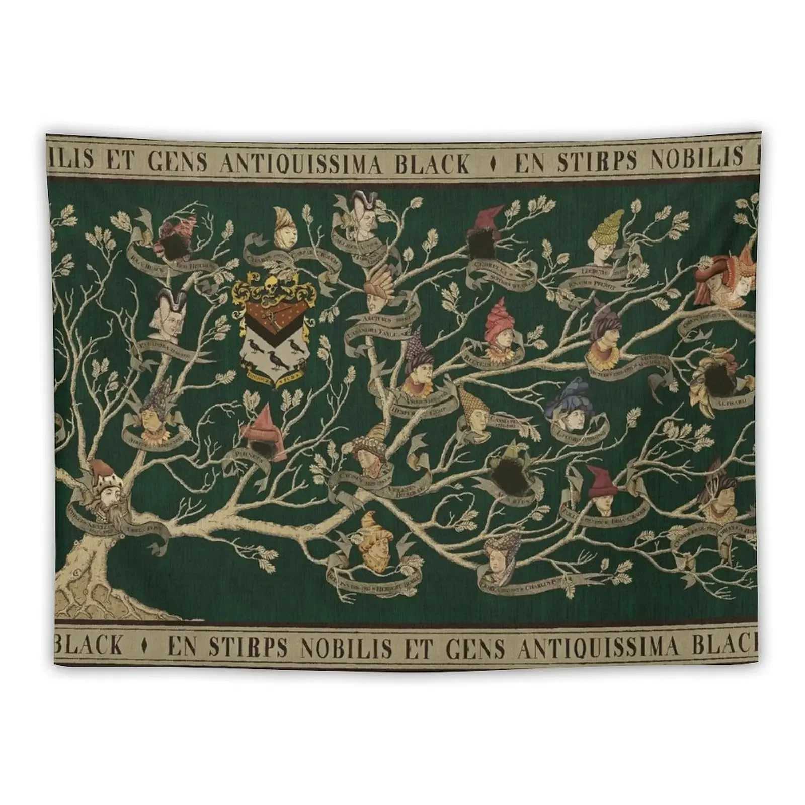 Noble House of Black Family Tree Tapestry Bedroom Decor Room Decor Tapestry Y240816