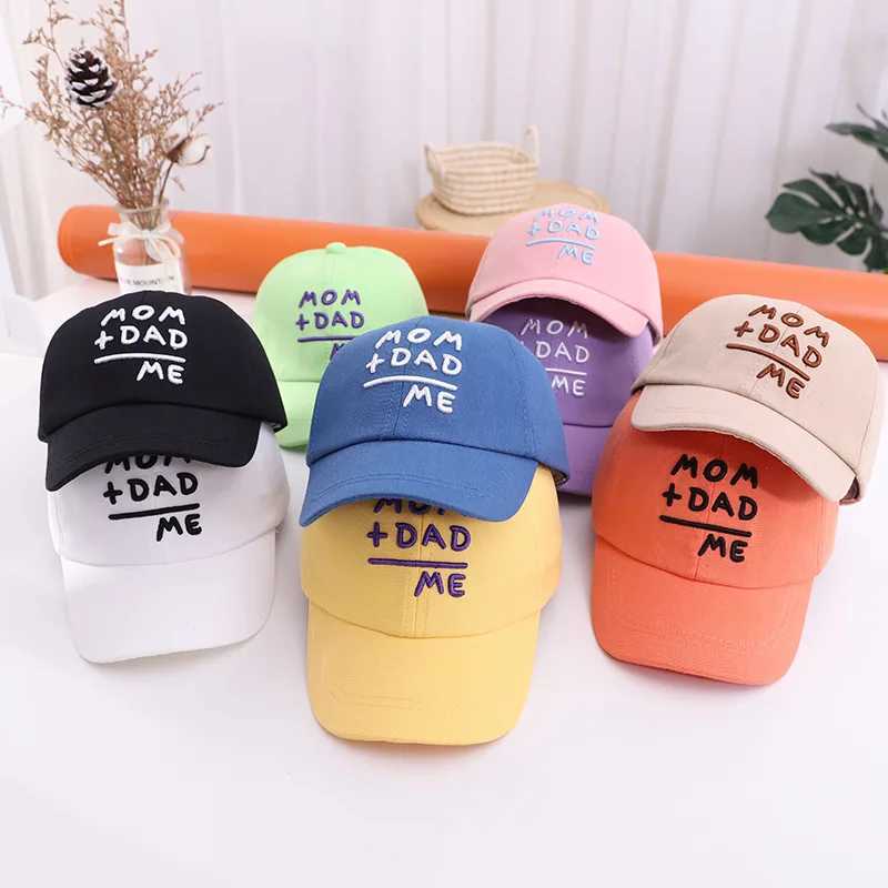Letter Embroidery Baby Baseball Cap Solid Color Adjustable Toddler Boys Girls Snapback Hat Casual Kids Cotton Duck Tongue Caps LX241018