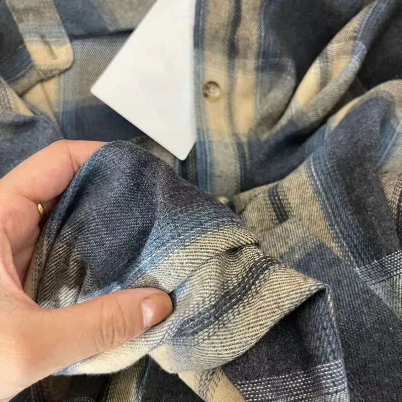 Vintage Plaid Y2k Shirt Women Haruku Korean Fashion Streetwear B4