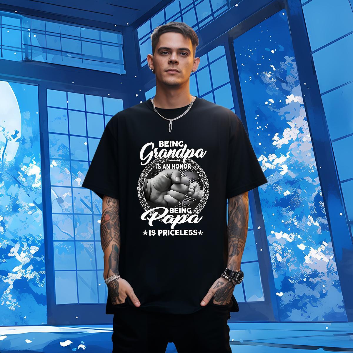Man T Shirts 230g 100% Cotton hands Anime Printing Street Breathable Plus Size Cartoon Men Clothes T-Shirt DIY Customized TOP Quality Wear