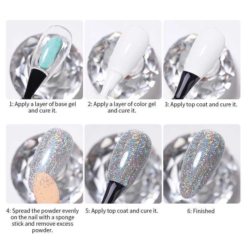 1Box Rubbing Nail Powder Silver Grey Dust Chrome Powder Mirror Pigment Glitter For Nail Art Decoration AccessoriesXJ240815