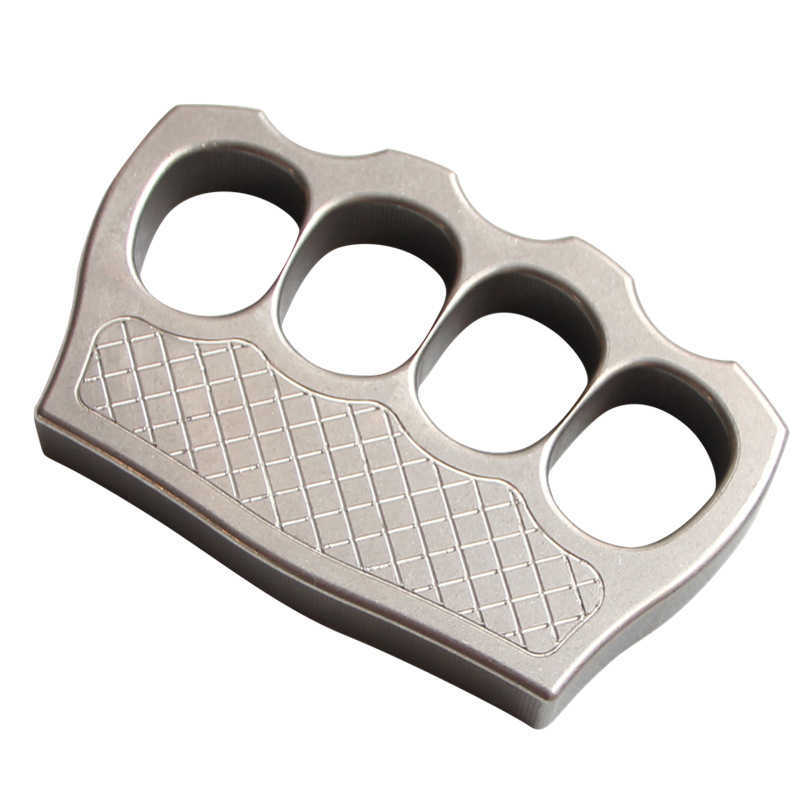 Brass knuckles Pure 304 stainless steel solid finger tiger CNC military fan outdoor self-defense EDC field emergency selection S2481 26L0228