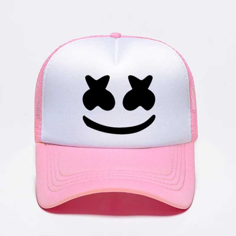 Kids Fashion Trend Marshmello Electro-DJ Peripheral Sunshade Light Breathable Comfortable Net Baseball CapY240815