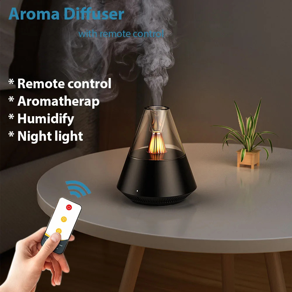 Home Portable Aroma Diffuser USB Air Humidifier Essential Oil Night Light Cold Mist Maker Sprayer for Gift Bedroom Remote Contro 240815