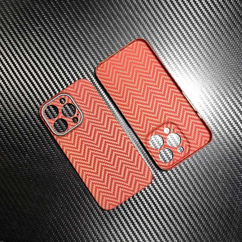 Real carbon fiber case for iphone 15/14 pro max Ultra Thin Open lens blue aramid fiber phone cover for iphone 15/14 plus caseM240816
