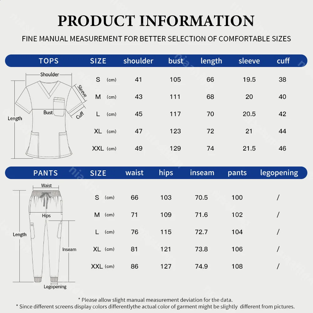 Nurse Scrubs Set Women Anti Wrinkle Washable Soft Hospital Uniform Scrubs Women Scrubs Sets Accessories 240815
