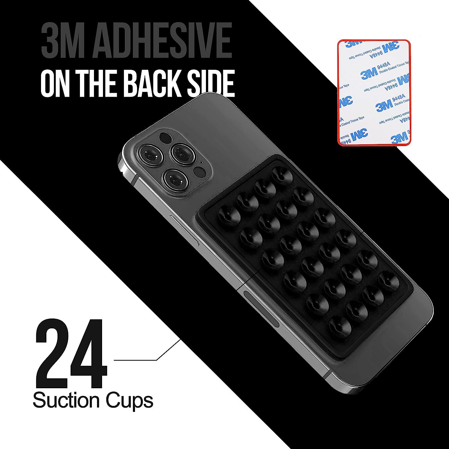 3M Adhesive Silicone Rubber Sucker Pad Suction Cup Mount Silicon Accessory For Phone Case iPhone Hands-Free Fidget Toy Mirror Shower Phone Holder Vide