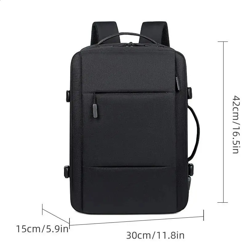 Classic Travel Backpack Mens Business Backpack School Expandable USB Bag Large Capacity Laptop Waterproof Fashion Backpack ww 240914
